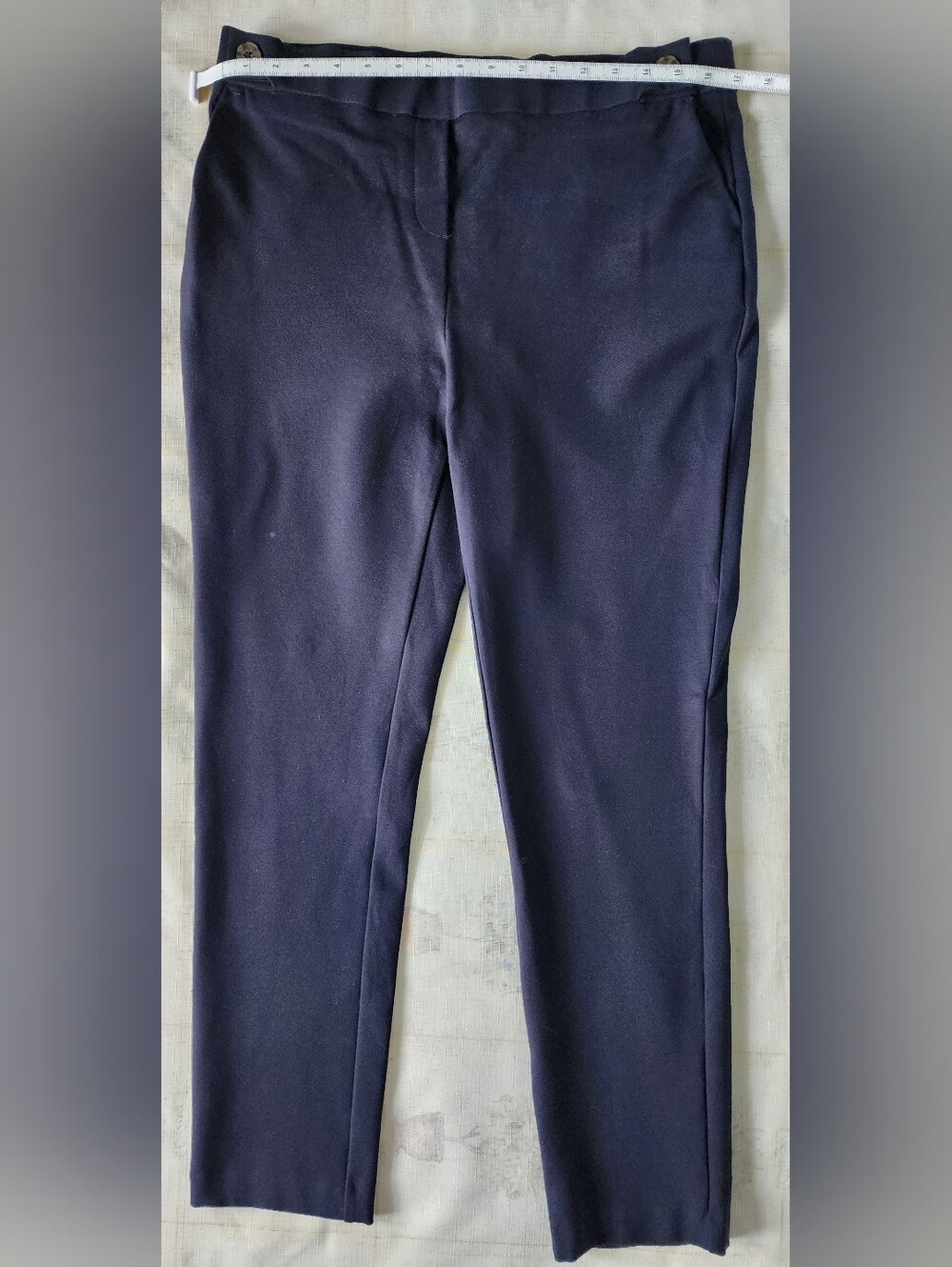 Jules & Leopold Navy Pontr Straight-Leg Pants